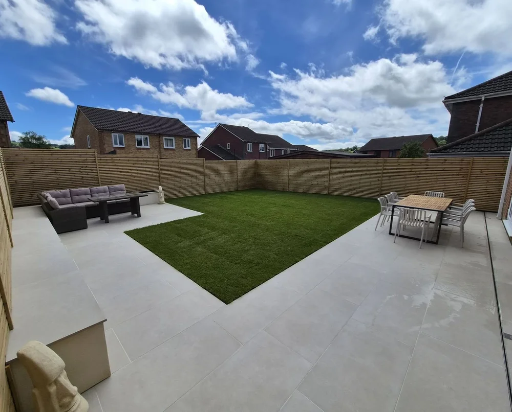 Patio and lawn