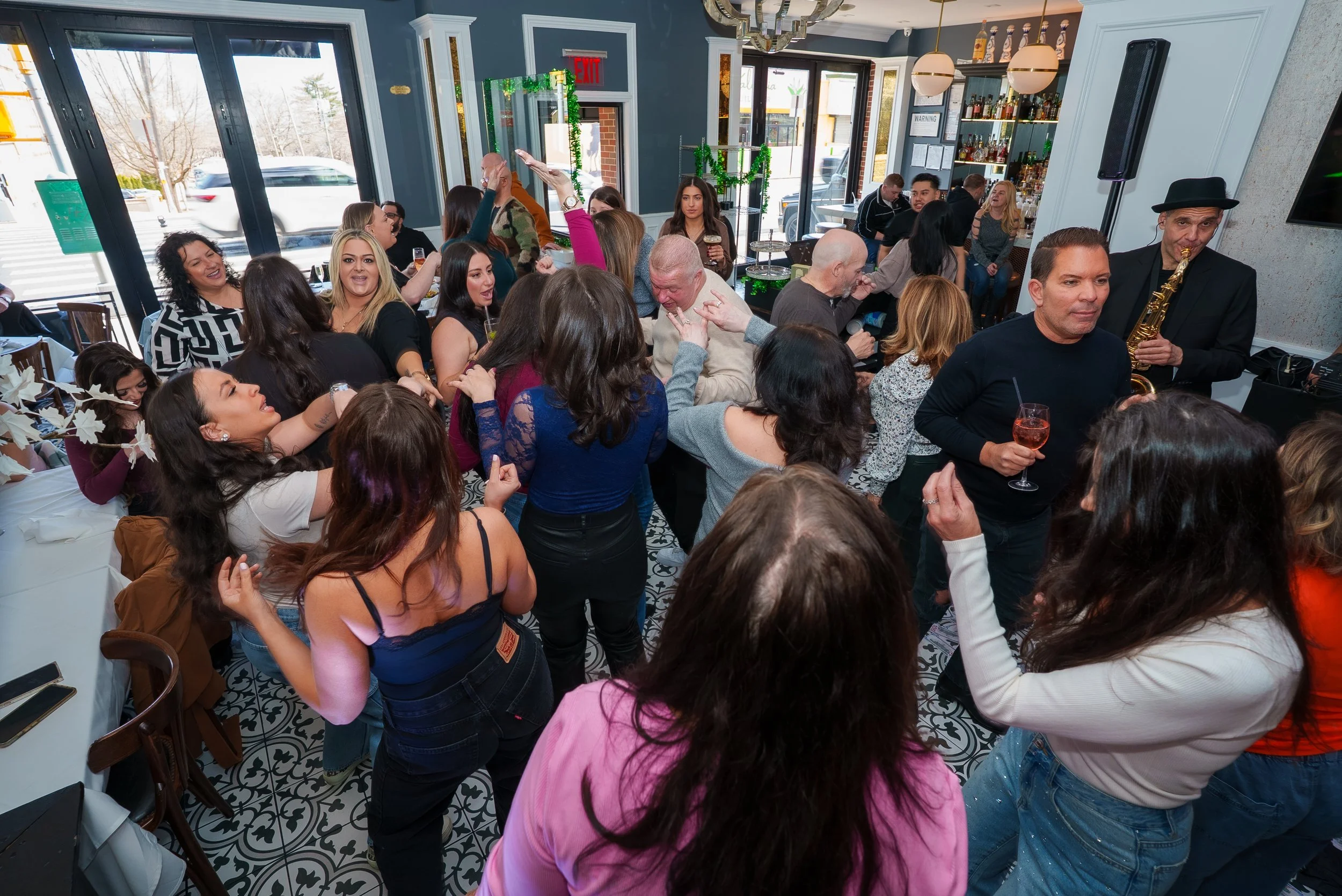Guests filling the room at an Evented Sound event
