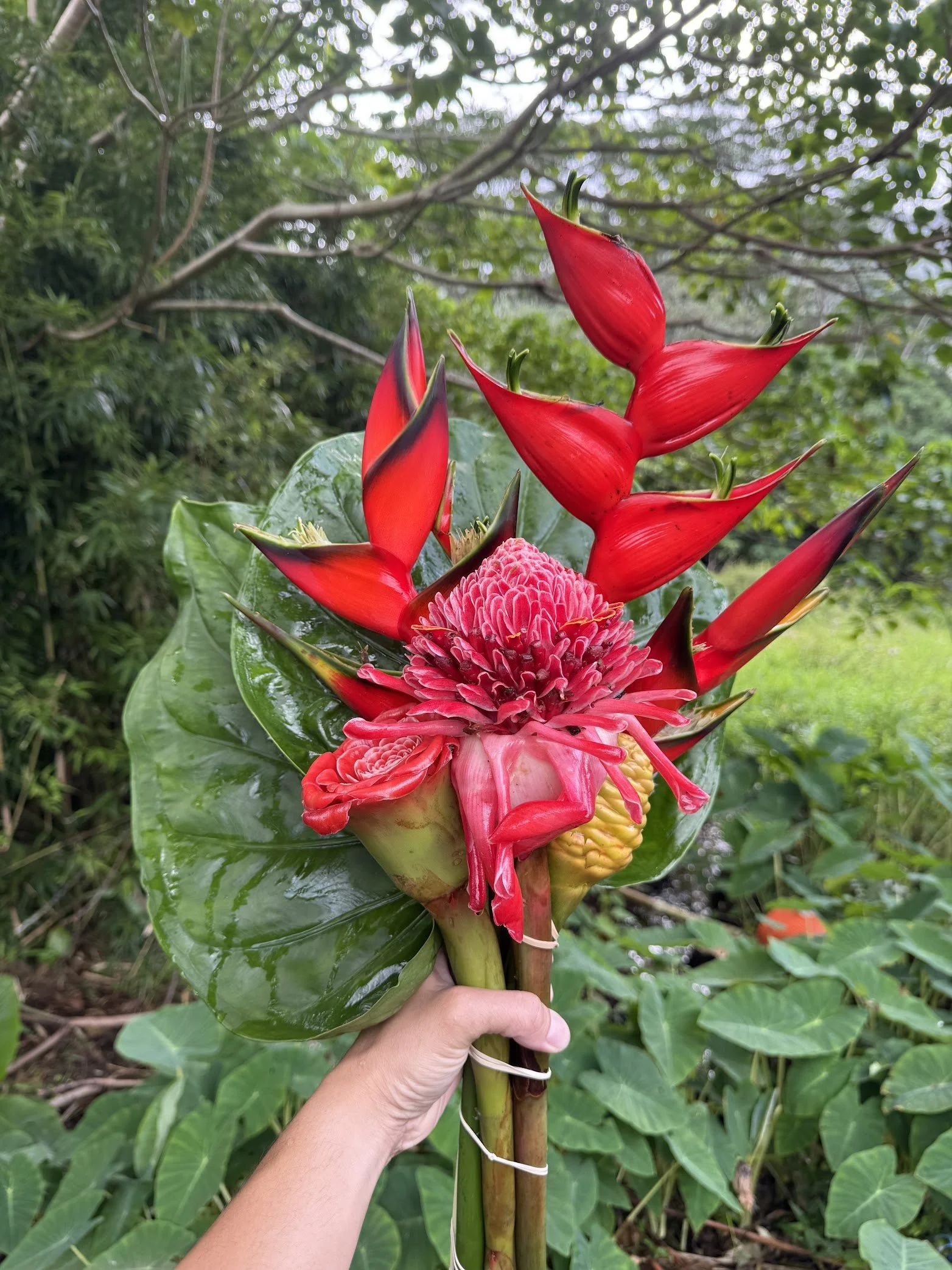 Handcrafted Hawaiian flower bouquet