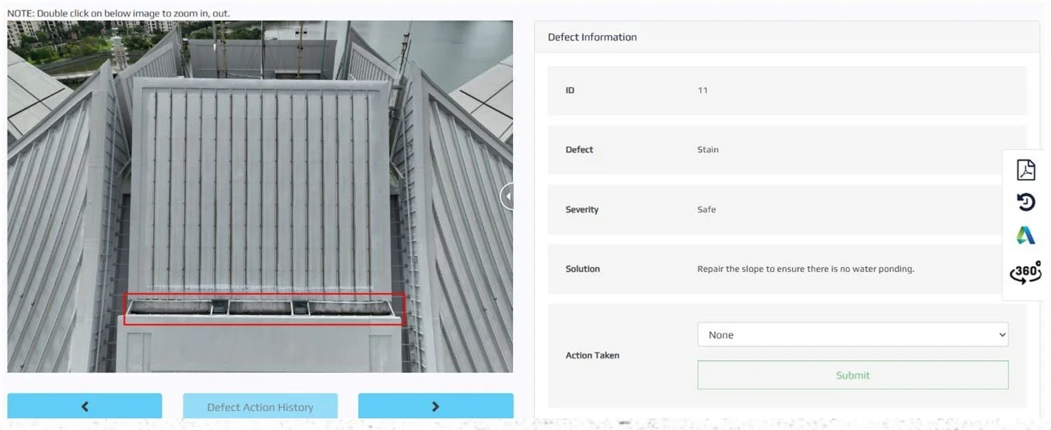 Tagging of damaged attachment