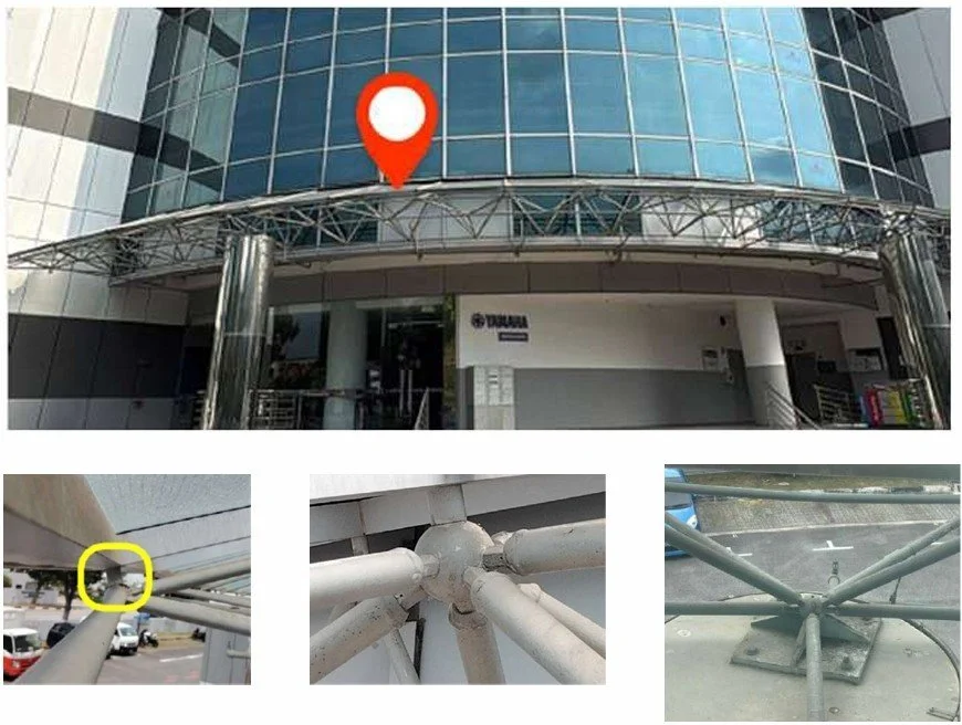Close-range inspection of the space frame