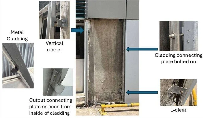 Metal cladding anchoring system