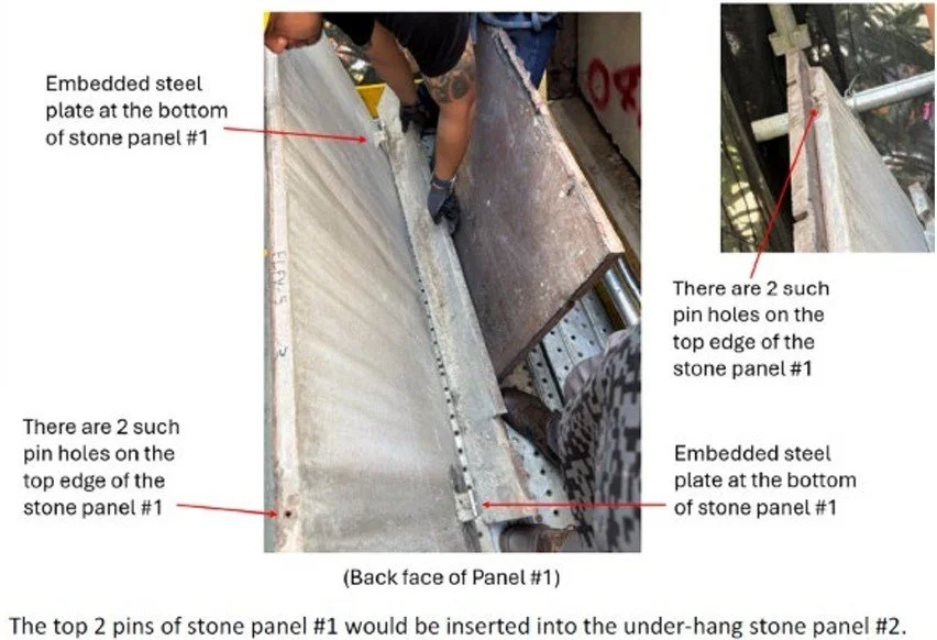 Close-range inspection of the anchoring system
