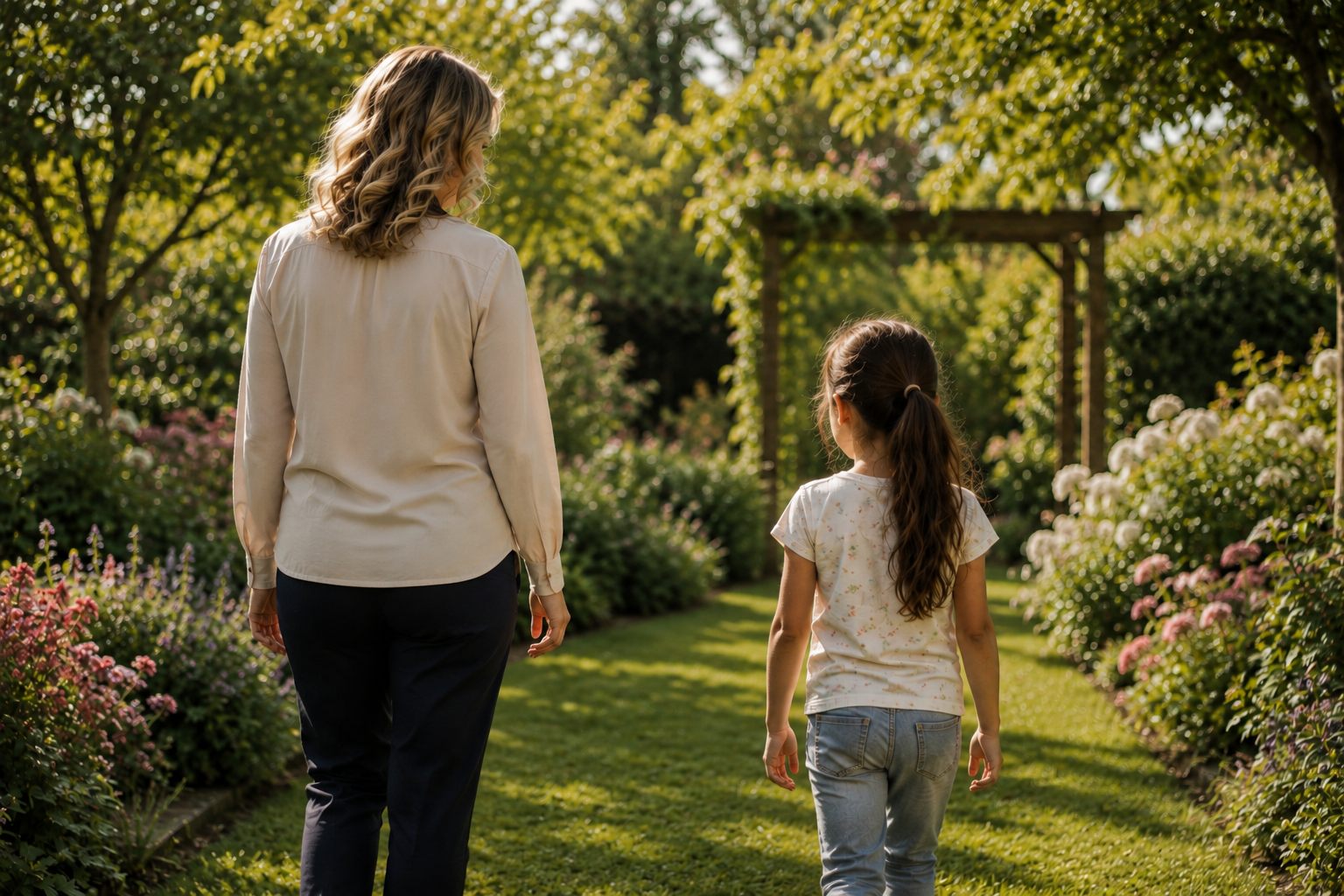 F&P Healthcare professional supporting a child in a garden