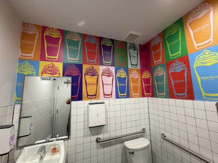 Colorful interior wall graphics