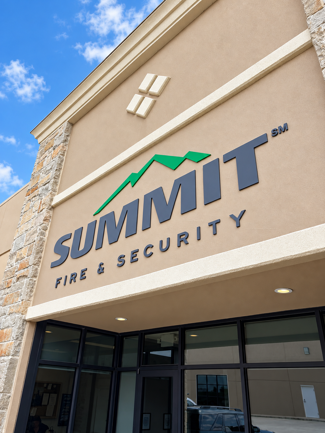 Summit Fire & Security exterior building sign