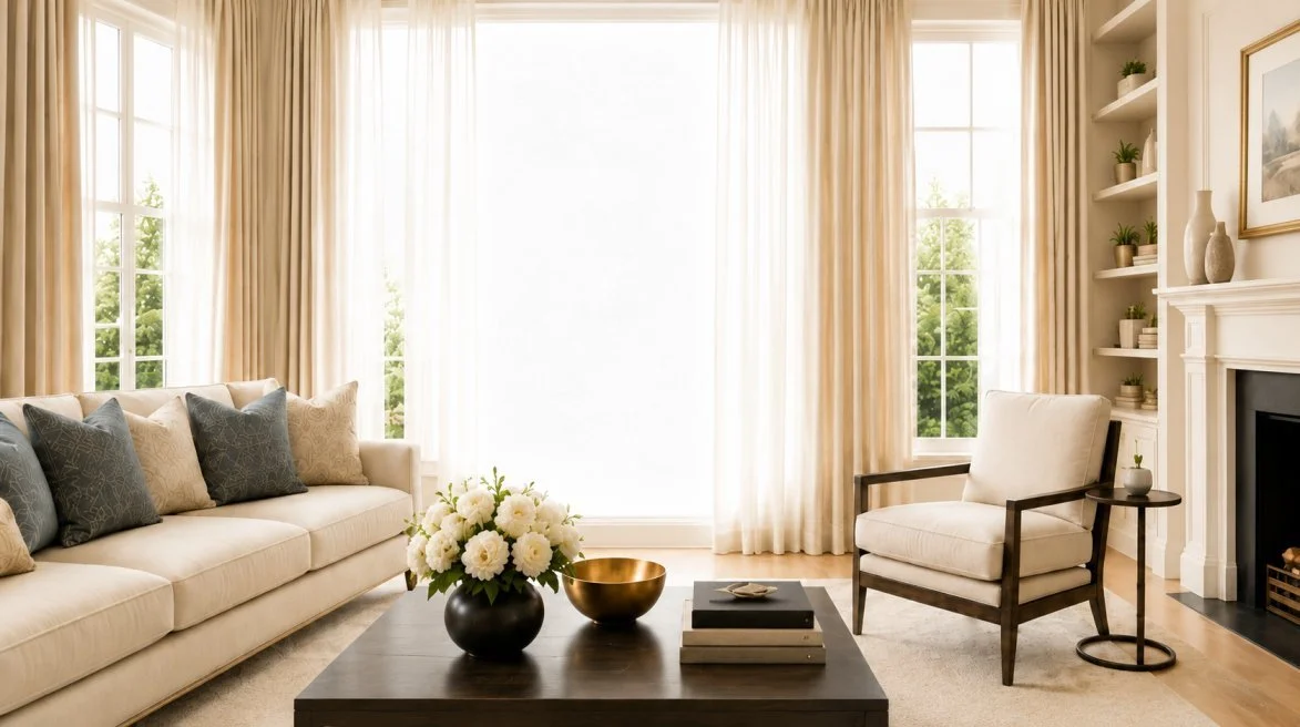 Window treatments living room