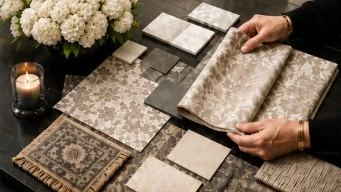 Design fabric and material swatches