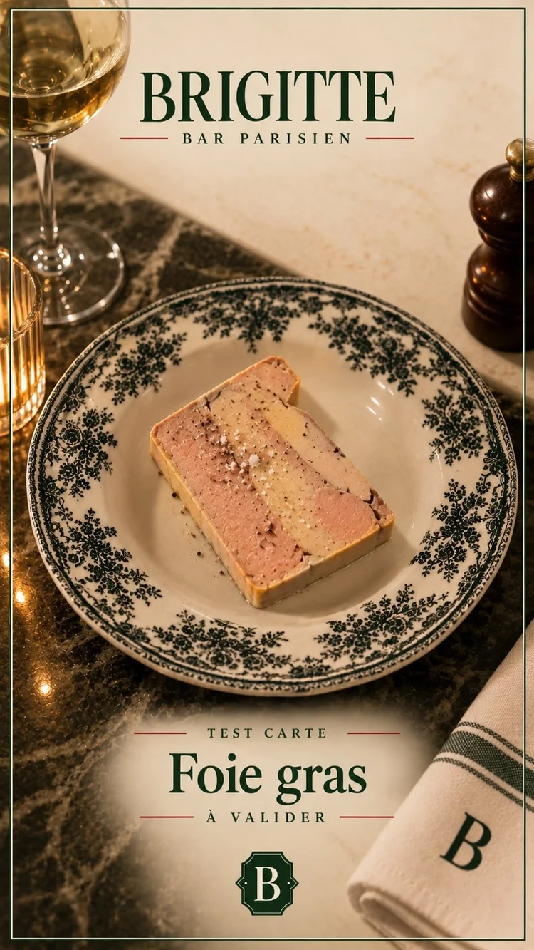 Foie gras sur une assiette fleurie