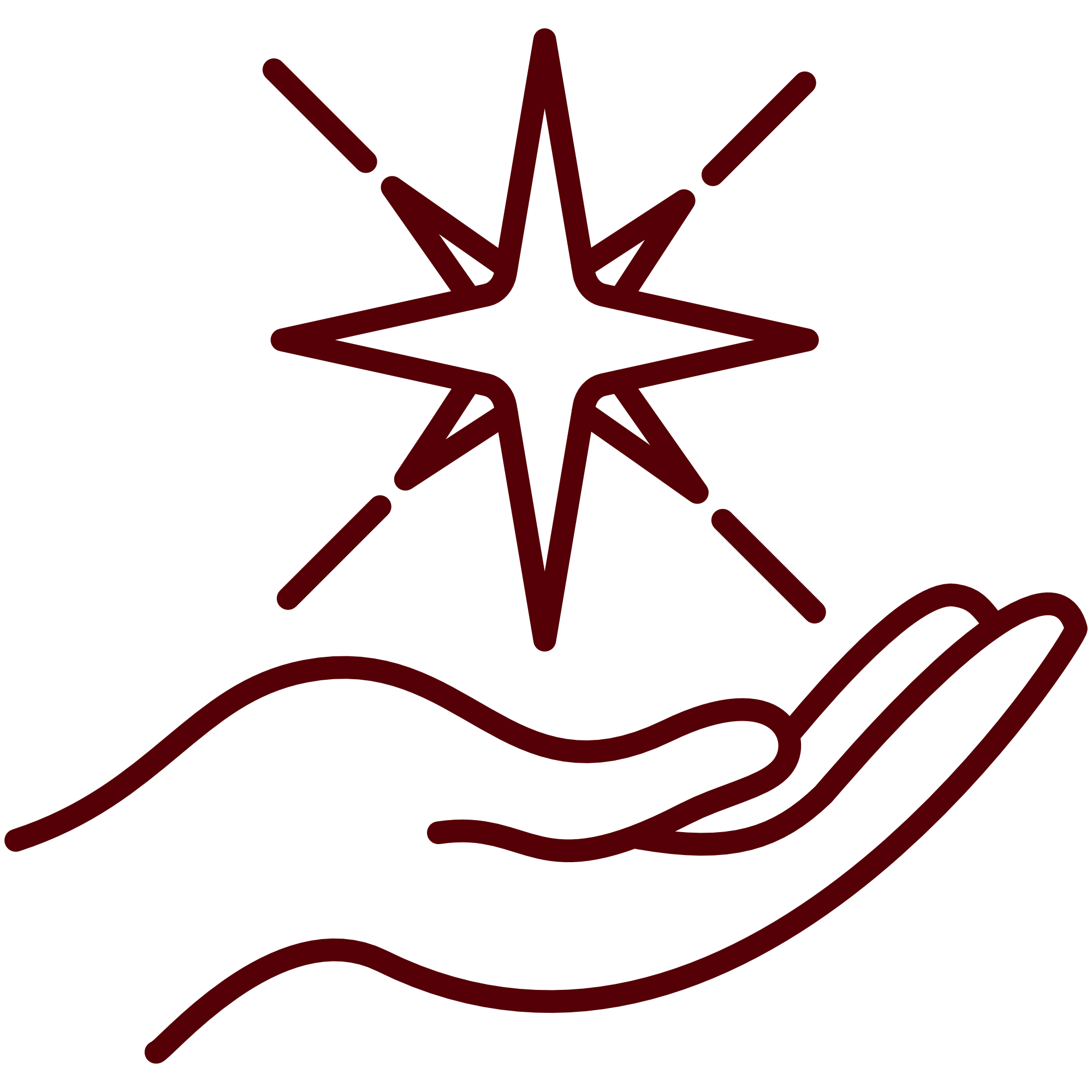 Hand holding a star