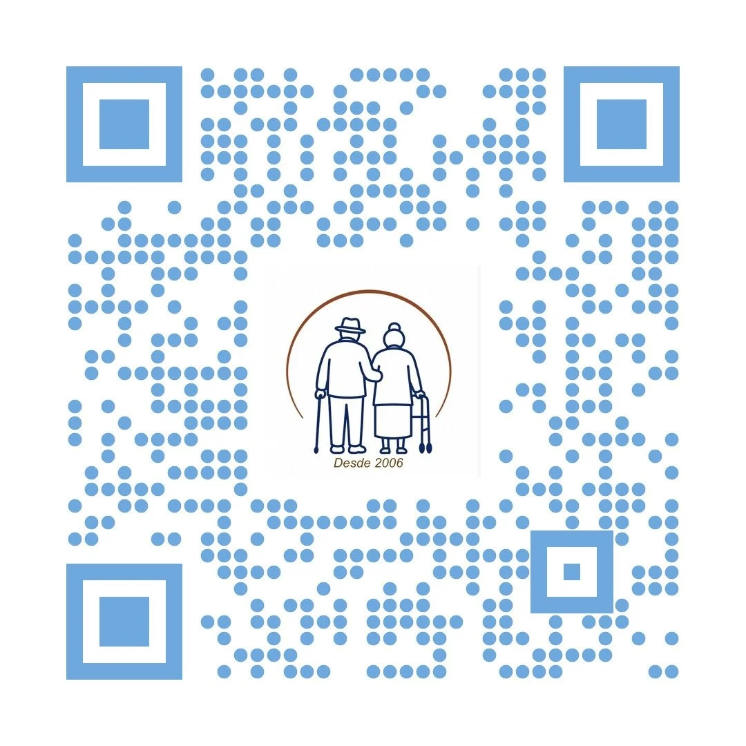 Código QR de las redes sociales y contacto de Mis Abuelos