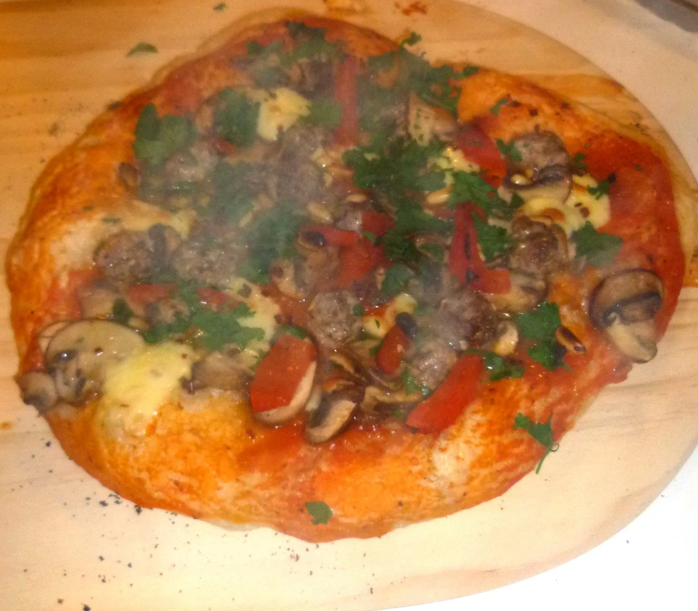 Sausage and Mushroom Pizza