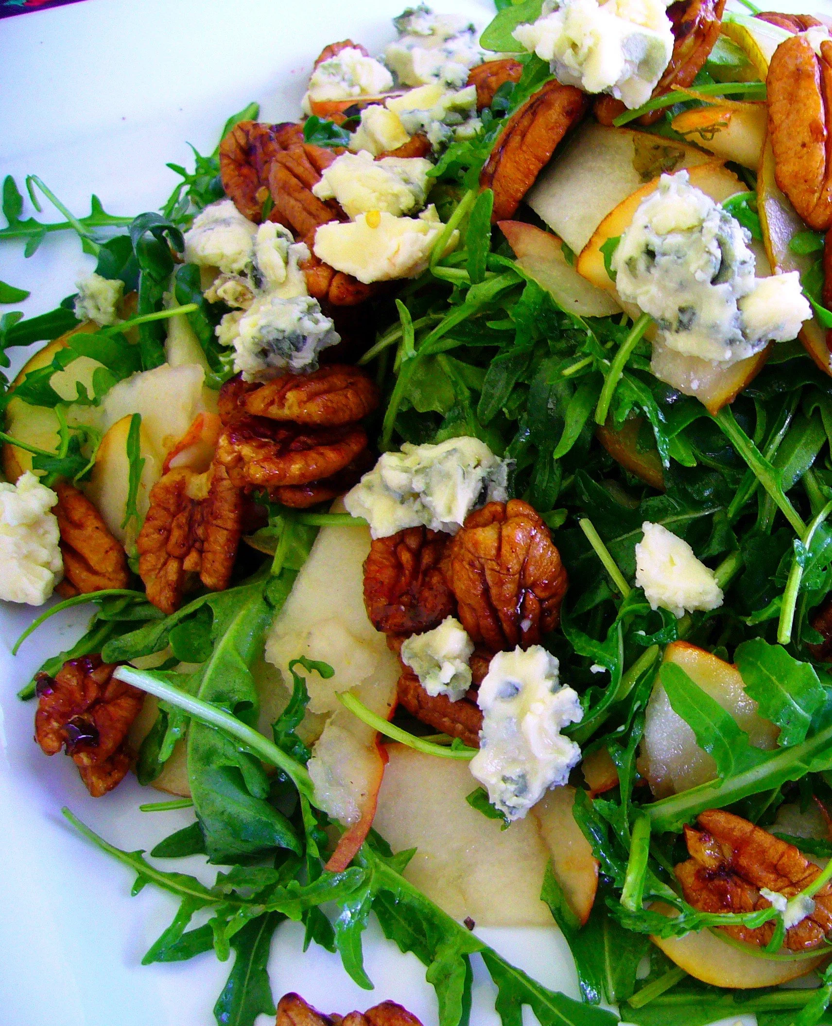 cooking team building - pear and rocket salad