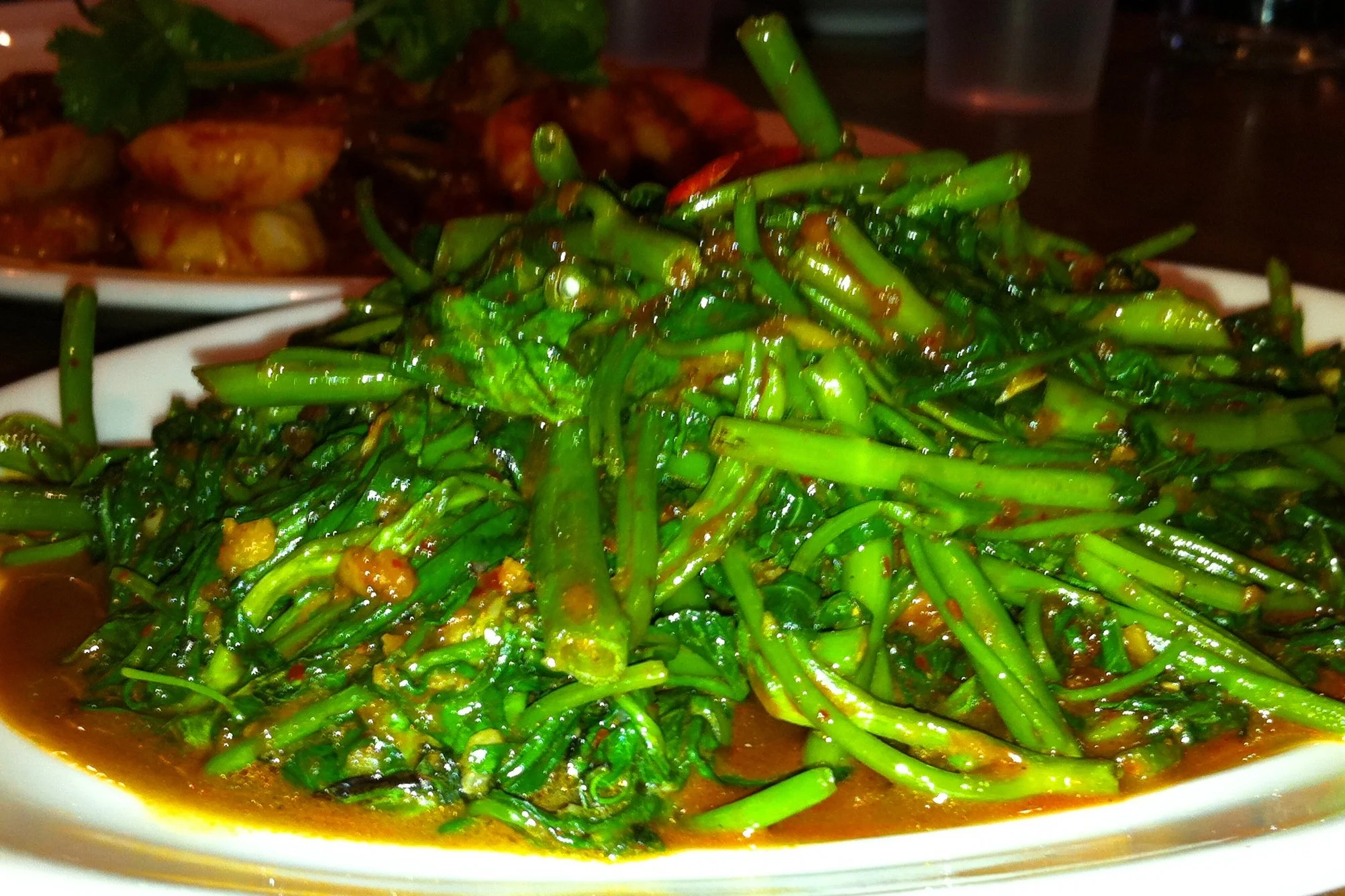 malaysian cooking kangkung belacan