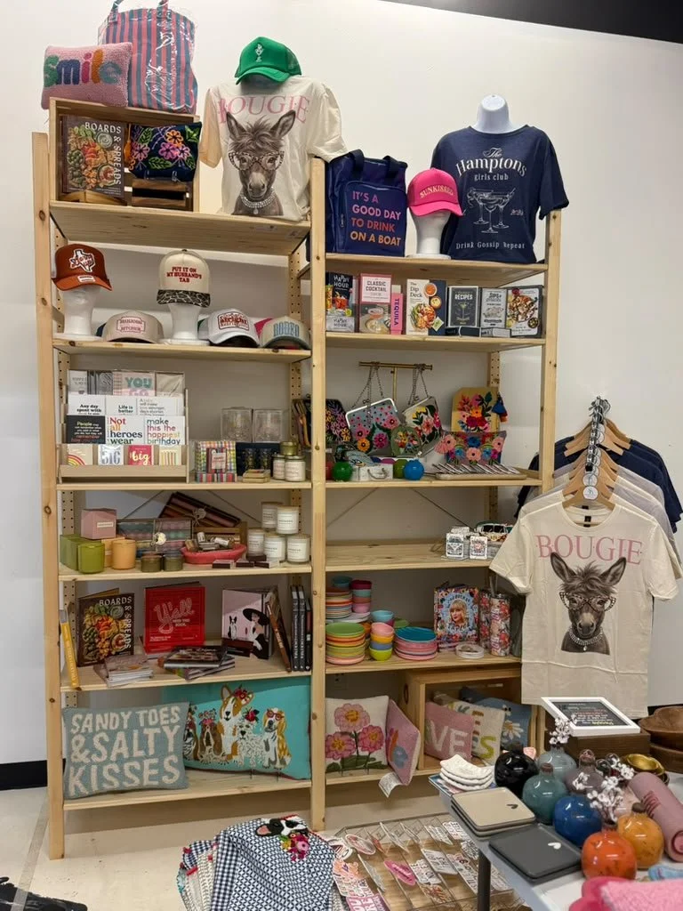 Inside Austin Style Boutiques, a bright open marketplace of small vendor shops