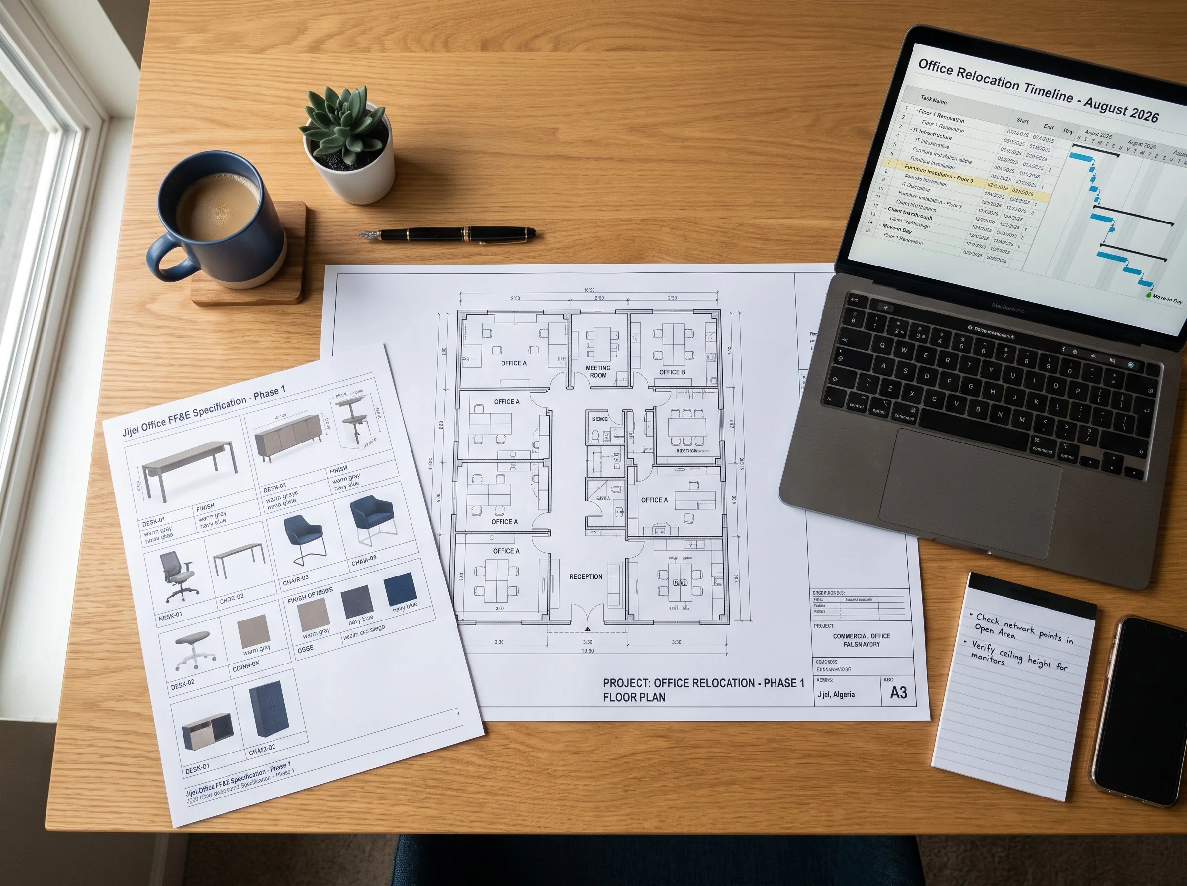 Project management — coordinating a furniture project