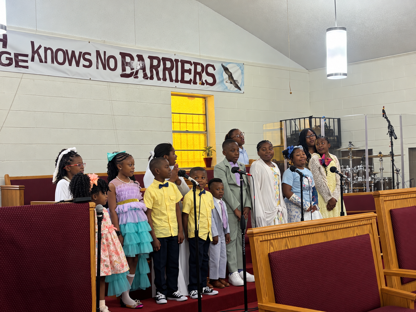 Williams Temple Youth Choir participating together in worship