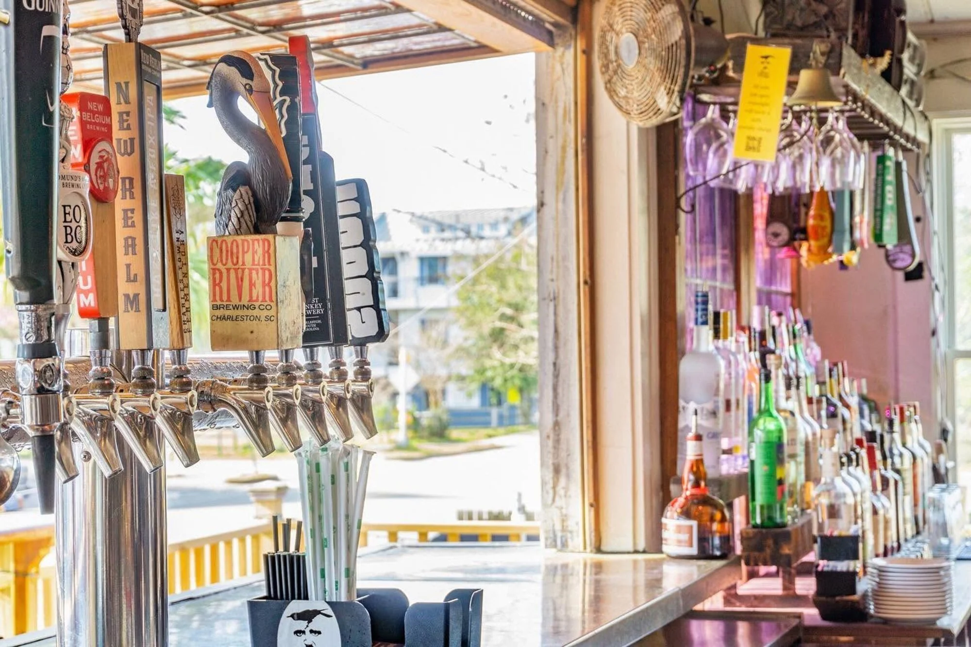The bar at Poe’s Tavern on Sullivan’s Island