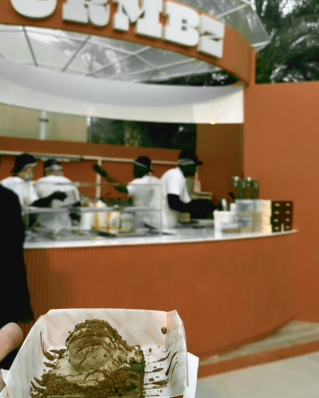 Food stand designed by CRMBZ during the Al Hosn Festival in Abu Dhabi, photographed by festival visitors