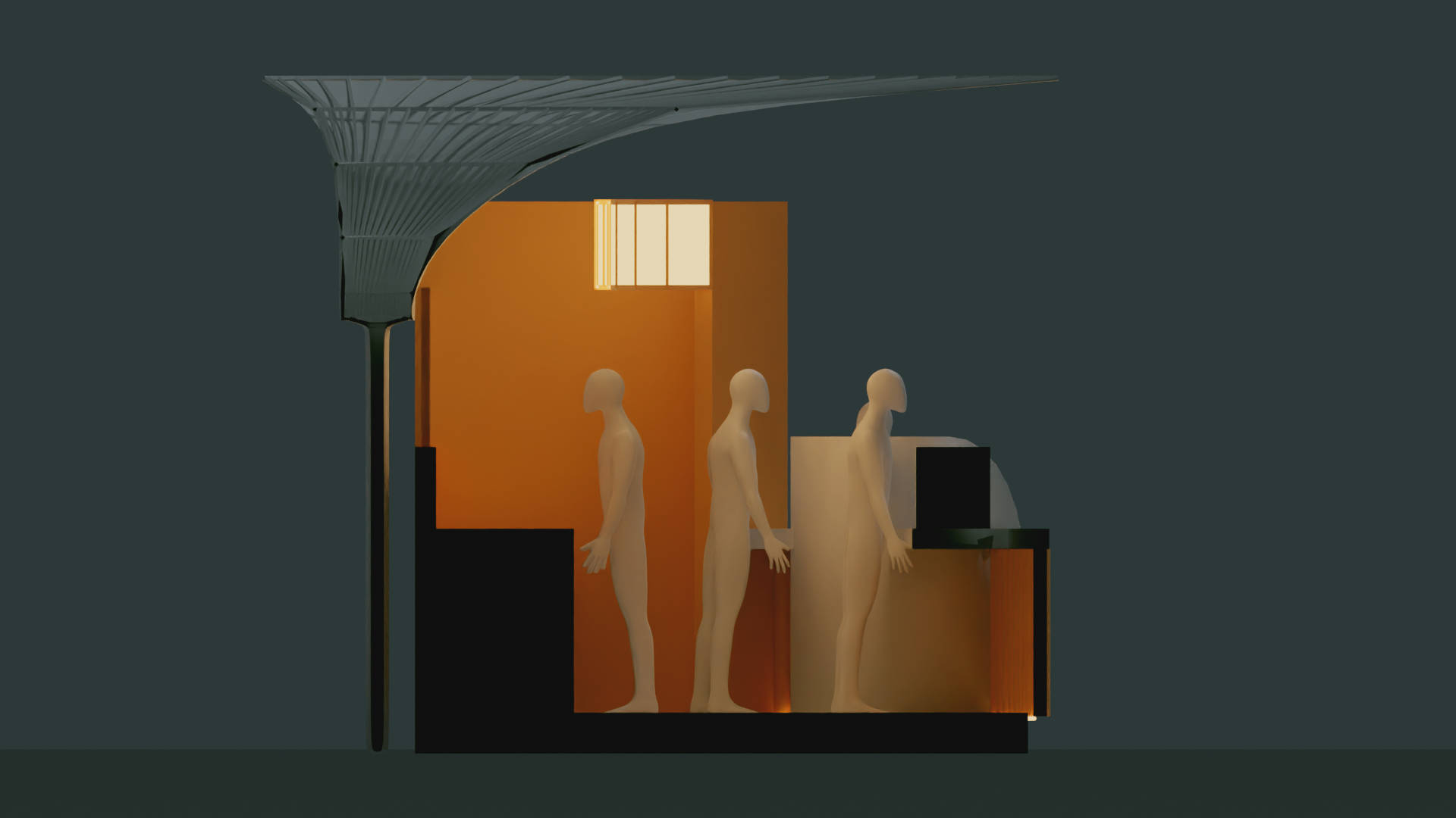 Food stand designed by CRMBZ during the Al Hosn Festival in Abu Dhabi, photographed by festival visitors
