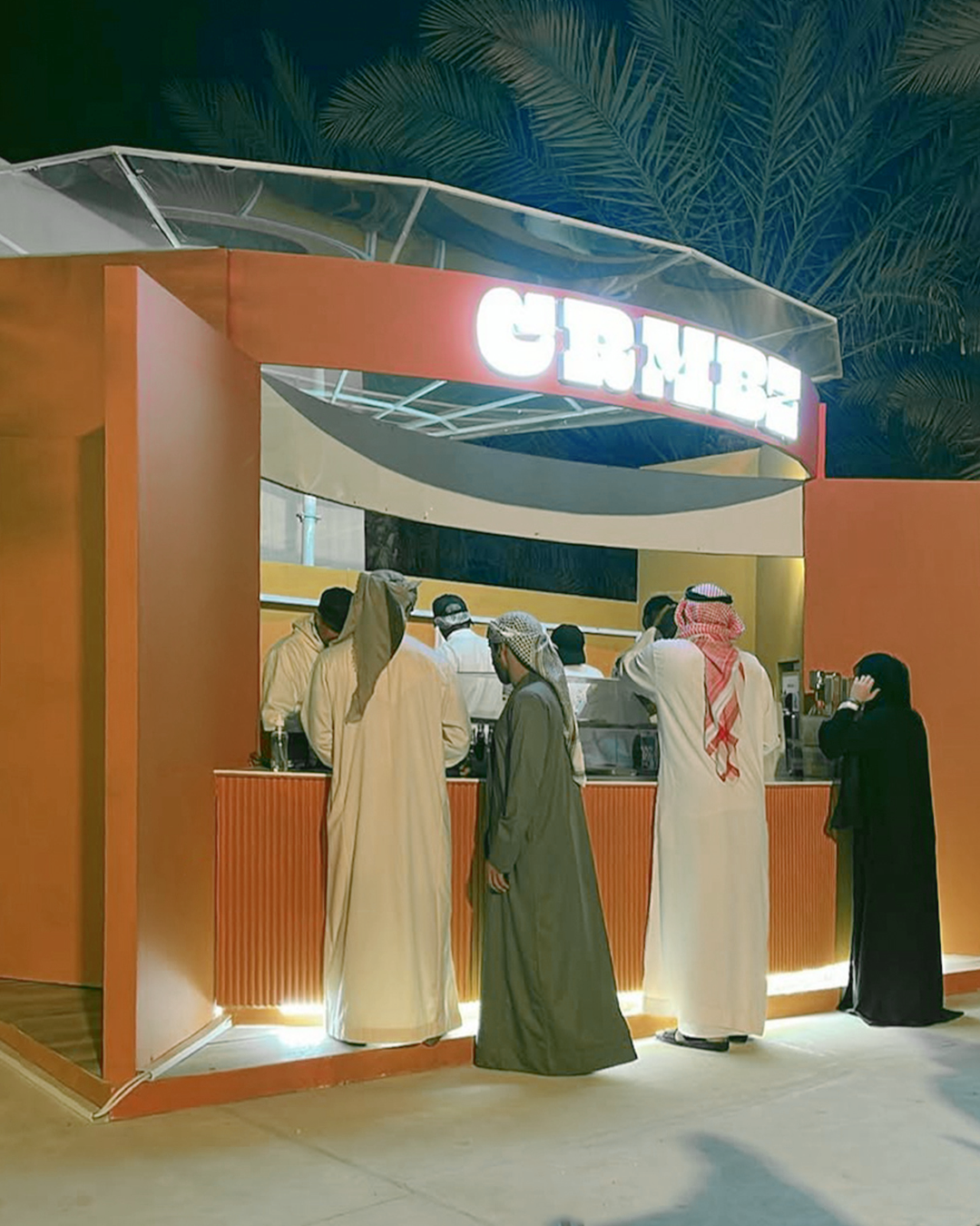 Food stand designed by CRMBZ during the Al Hosn Festival in Abu Dhabi, photographed by festival visitors