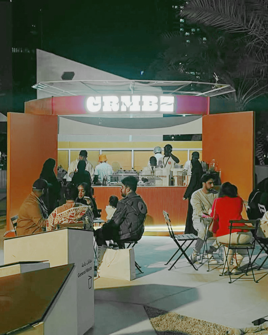Food stand designed by CRMBZ during the Al Hosn Festival in Abu Dhabi, photographed by festival visitors