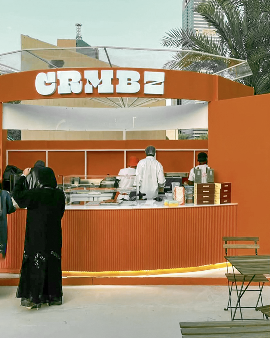 Food stand designed by CRMBZ during the Al Hosn Festival in Abu Dhabi, photographed by festival visitors