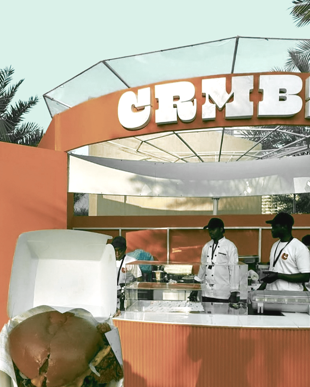 Food stand designed by CRMBZ during the Al Hosn Festival in Abu Dhabi, photographed by festival visitors