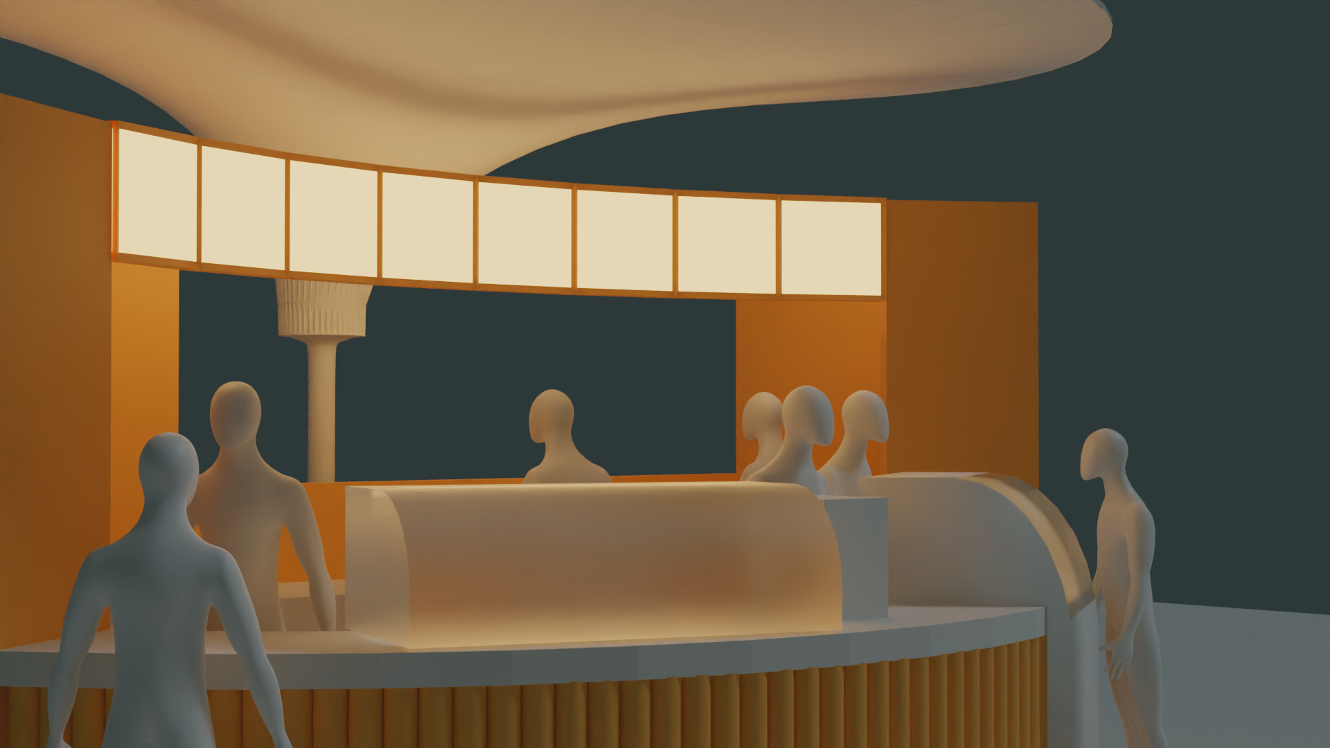 Food stand designed by CRMBZ during the Al Hosn Festival in Abu Dhabi, photographed by festival visitors
