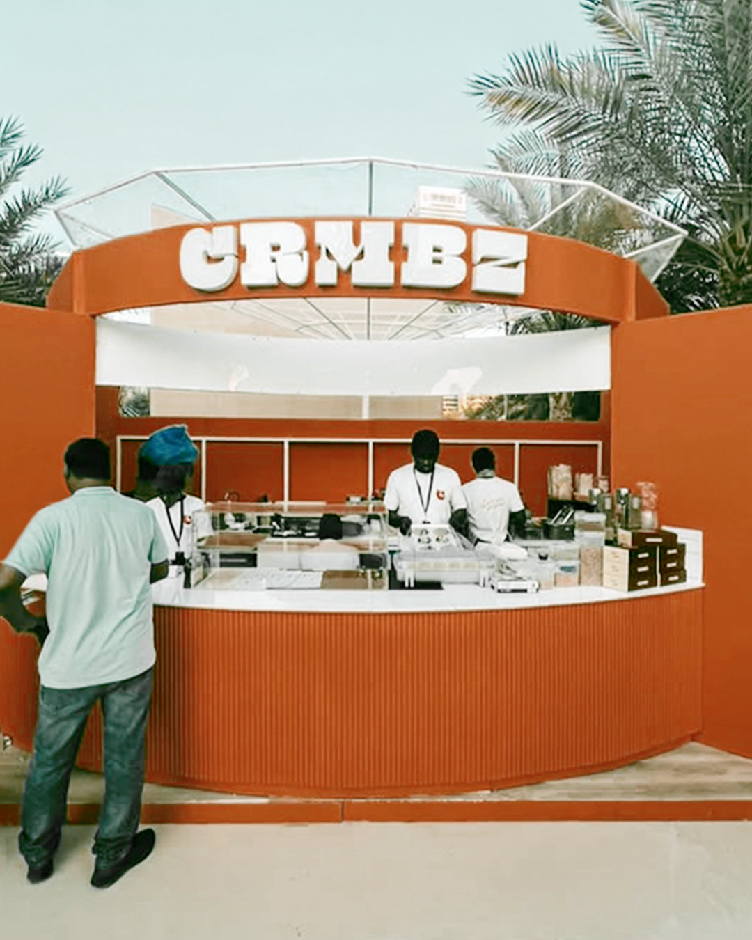 Food stand designed by CRMBZ during the Al Hosn Festival in Abu Dhabi, photographed by festival visitors