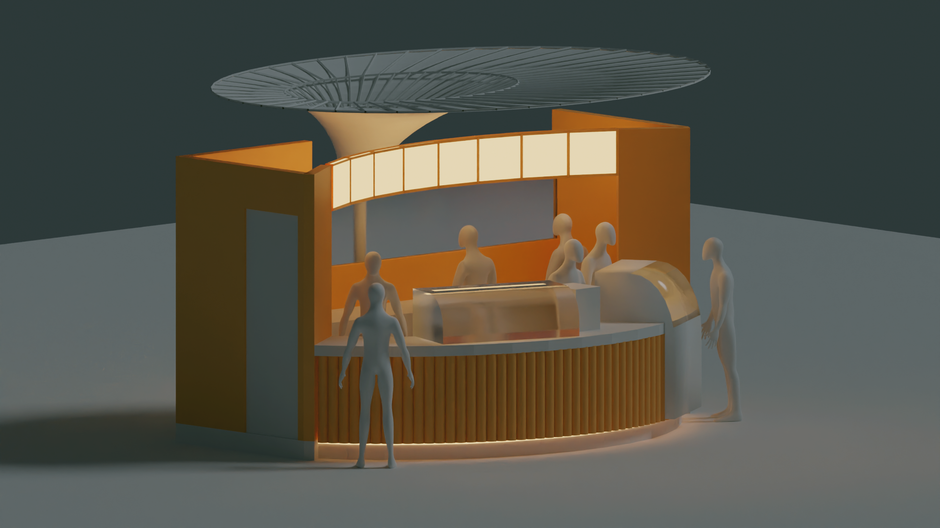 Food stand designed by CRMBZ during the Al Hosn Festival in Abu Dhabi, photographed by festival visitors