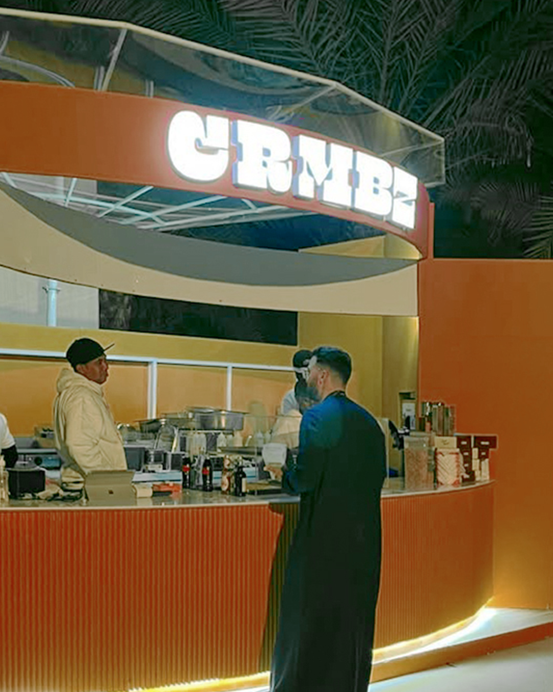 Food stand designed by CRMBZ during the Al Hosn Festival in Abu Dhabi, photographed by festival visitors