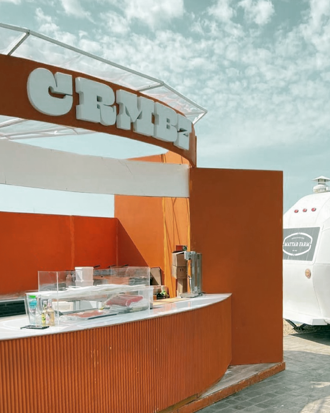 Food stand designed by CRMBZ during the Al Hosn Festival in Abu Dhabi, photographed by festival visitors