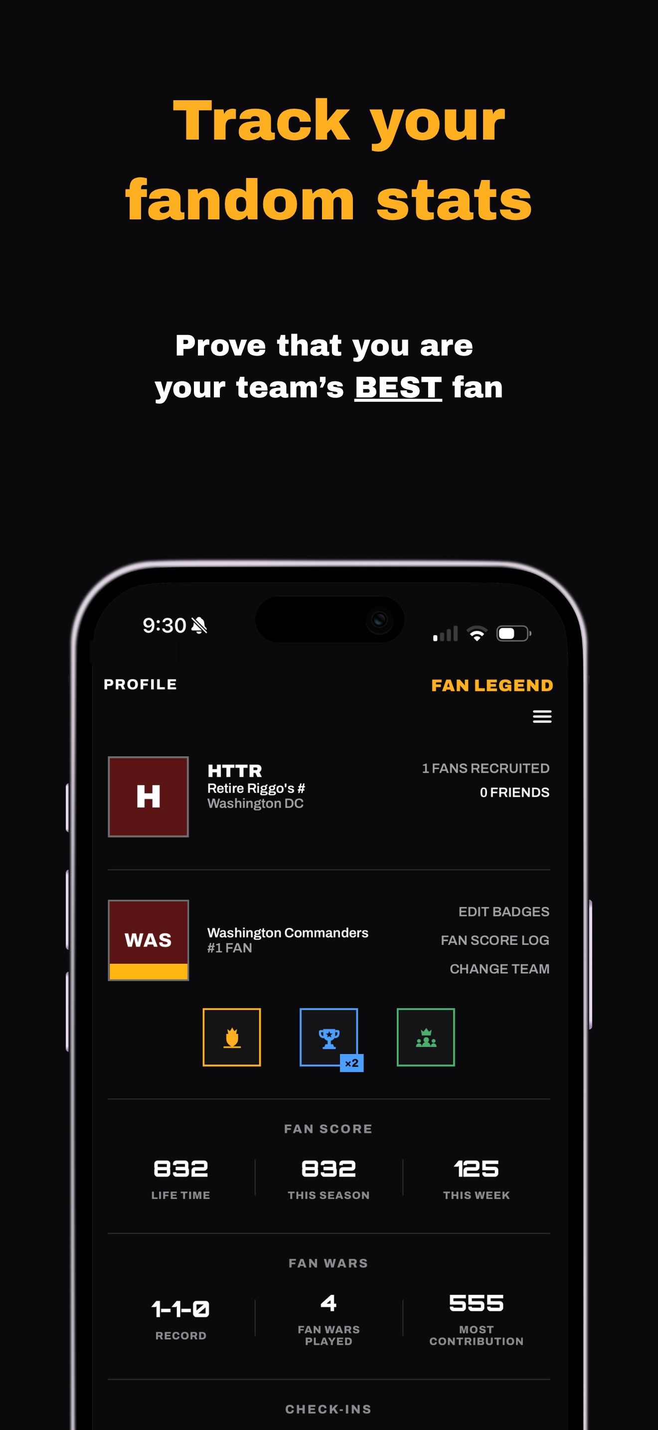 Track your fandom stats