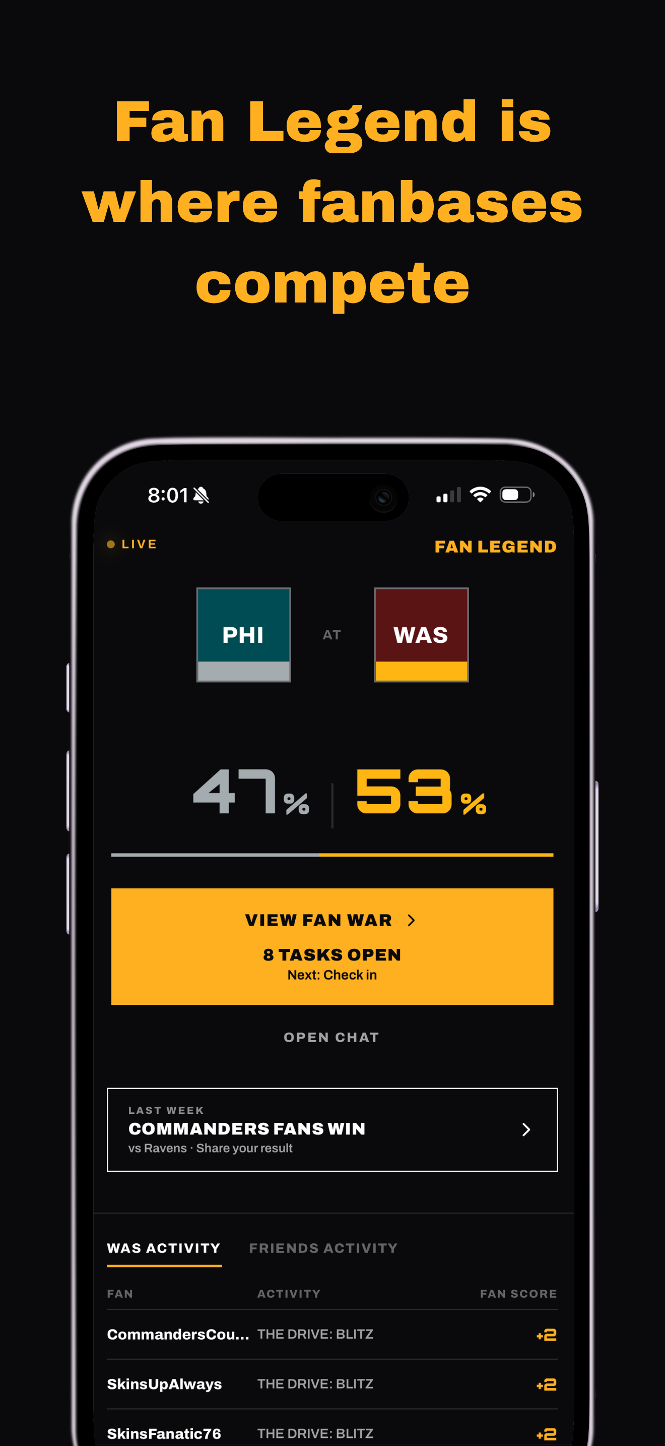 Fan Legend is where fanbases compete