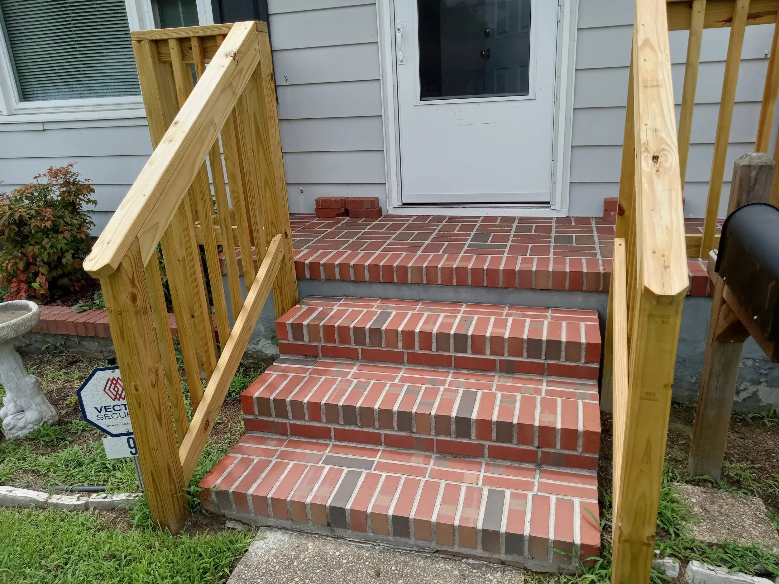 Brick Steps & Railing