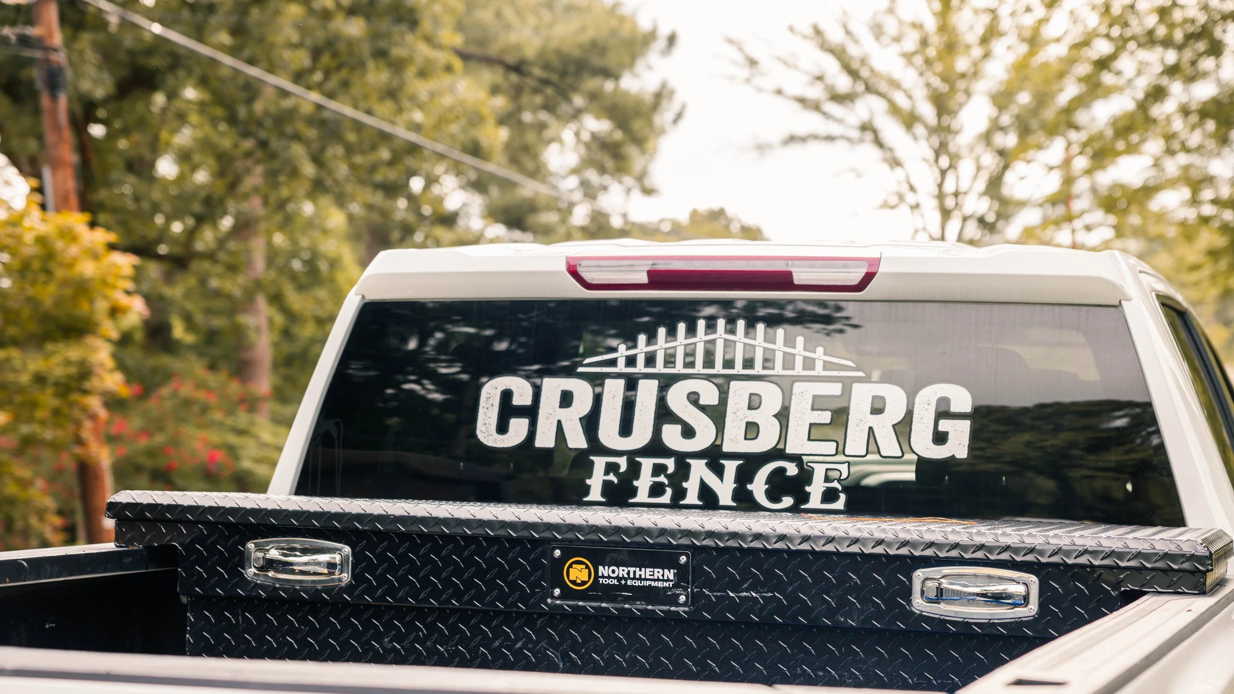 Crusberg Fence truck in Yorktown, VA, serving the Virginia Peninsula