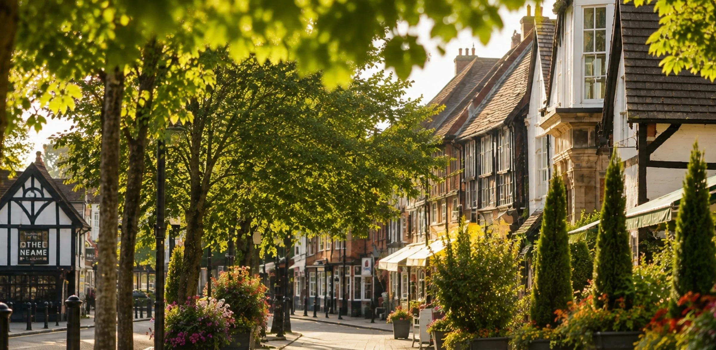 Henley-in-Arden High Street near Bower House