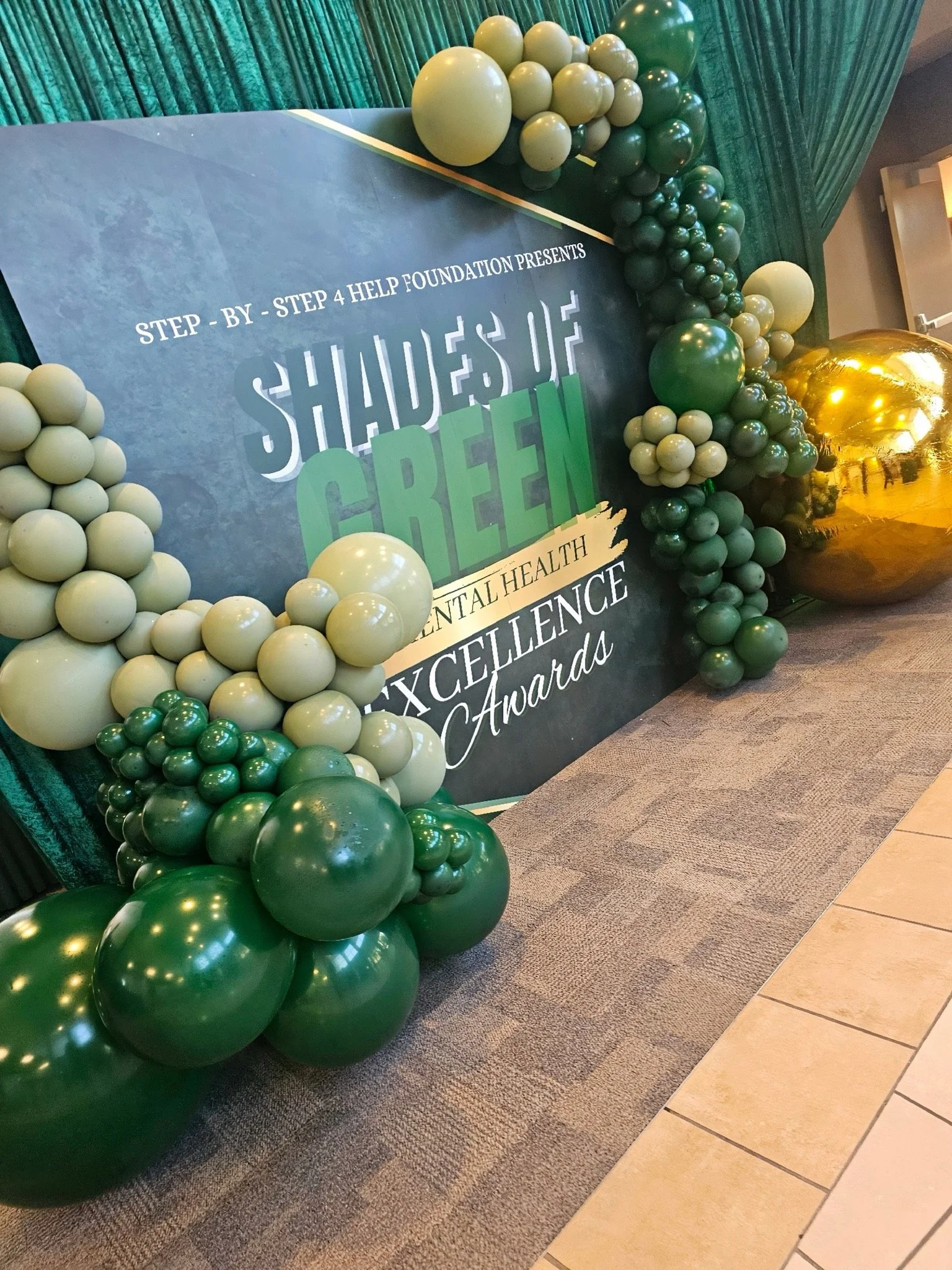 Ten23 Designs Shades of Green event backdrop