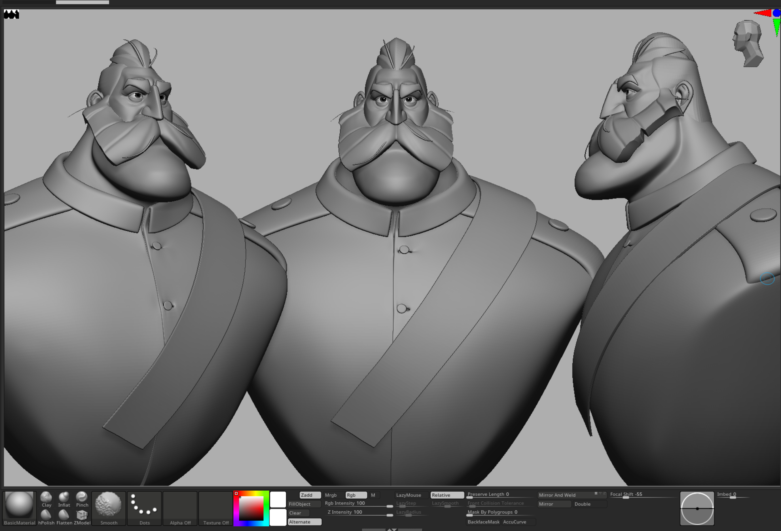 General stylized character turnaround work in progress