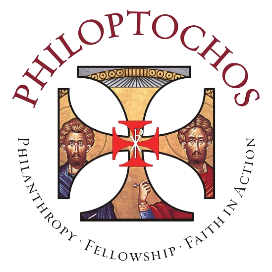 National Philoptochos Society logo: Philanthropy, Fellowship, Faith in Action