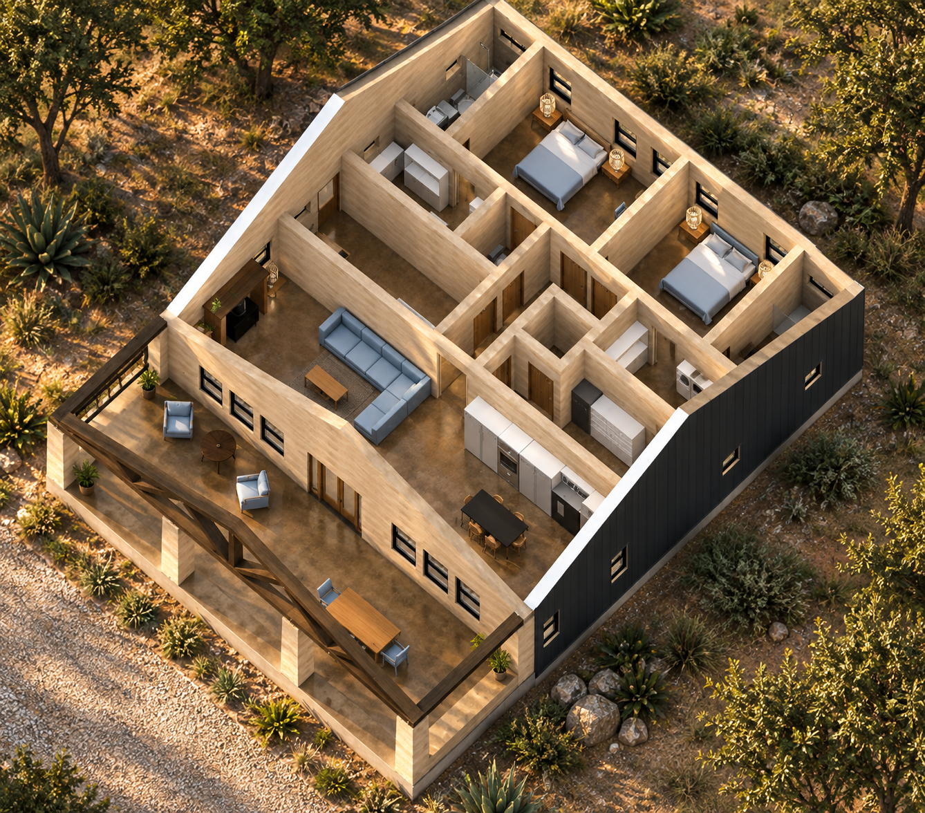 Overhead view