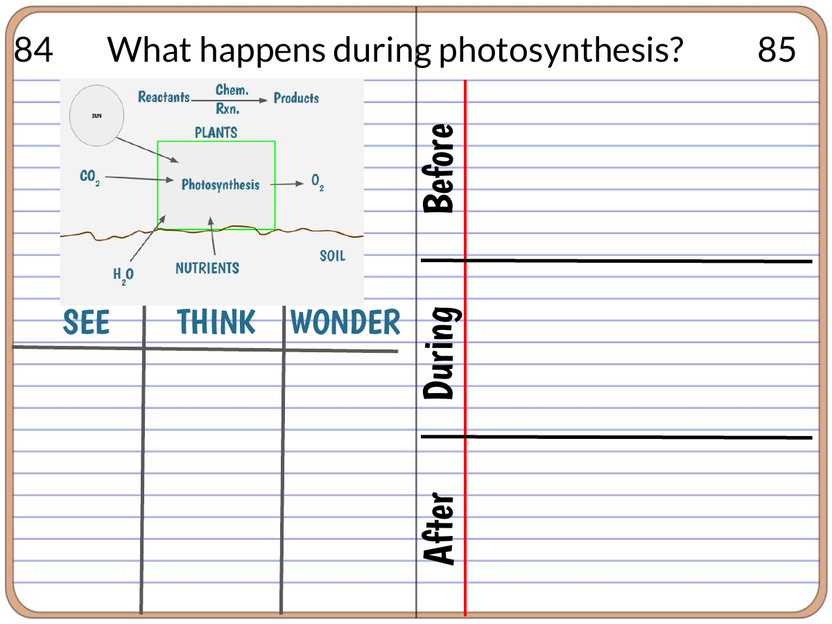 Interactive science notebook example