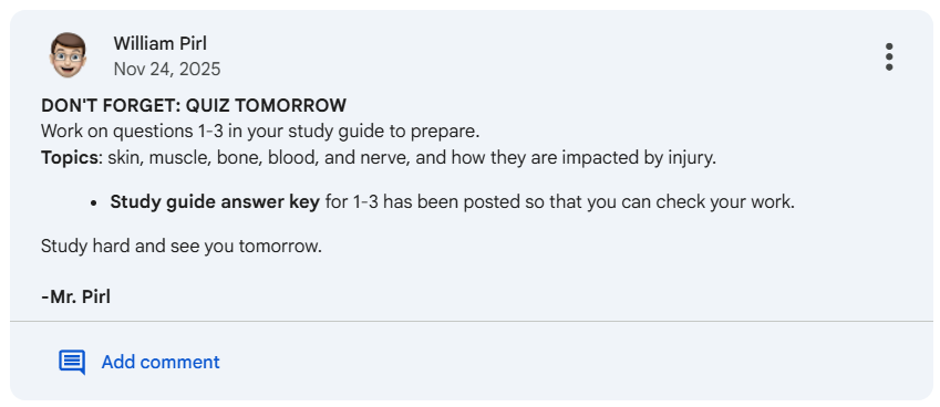 Interactive science notebook example