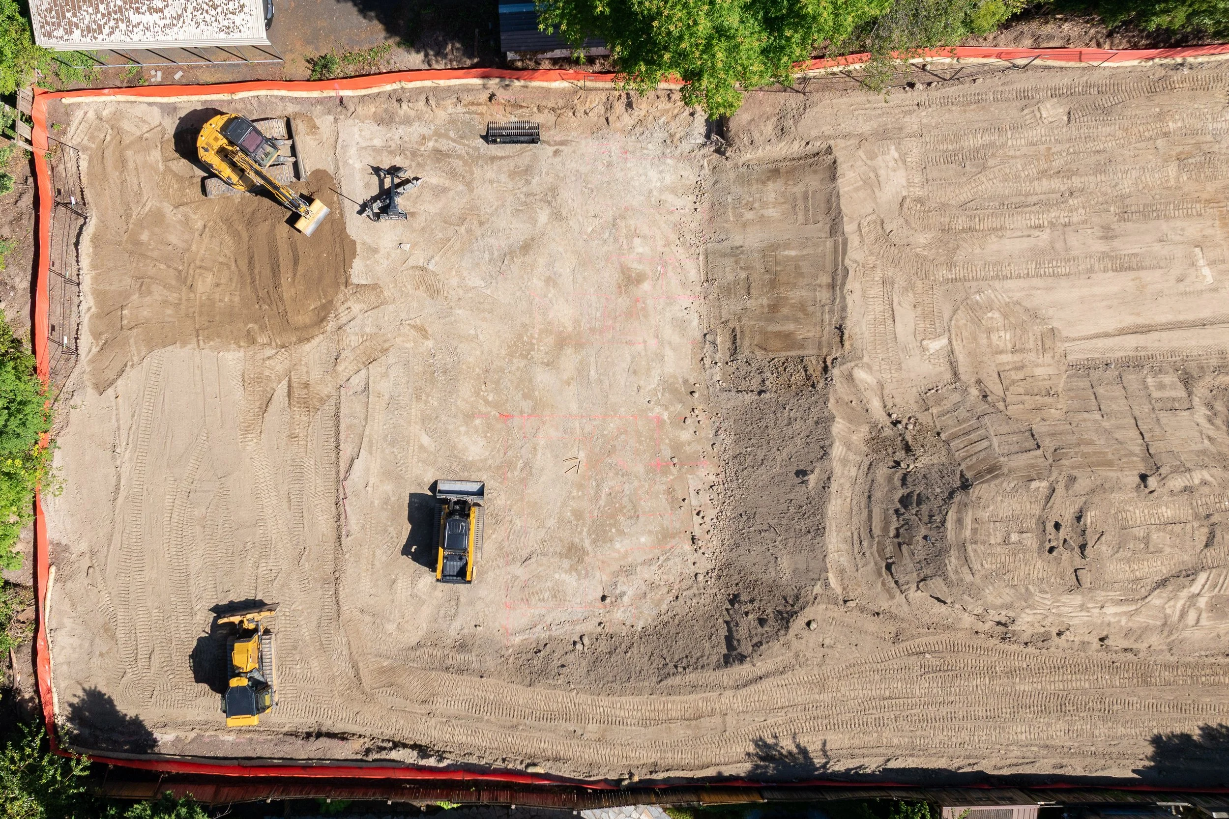 Mass excavation, aerial