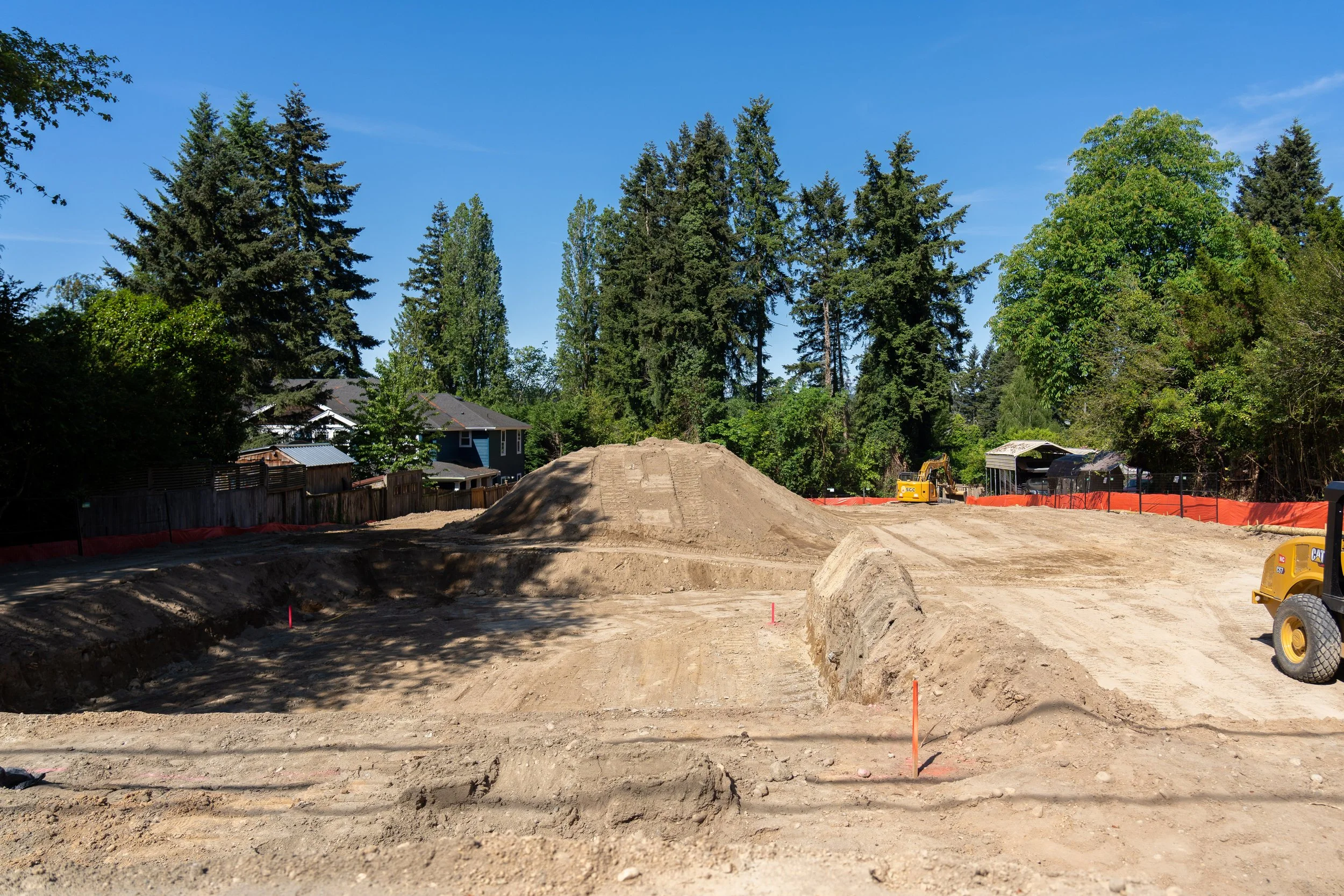 Cleared pad after demolition