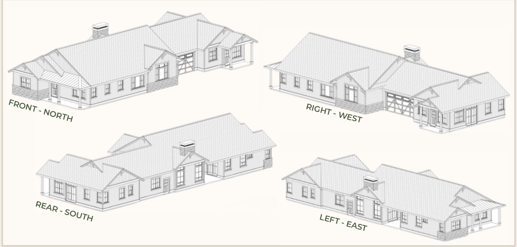Lot 27 front, rear, left and right elevations (opens full size)