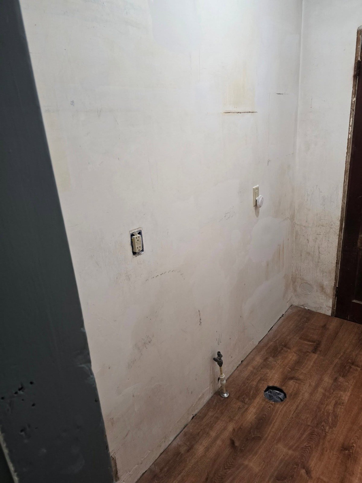 Old sink and plumbing removed