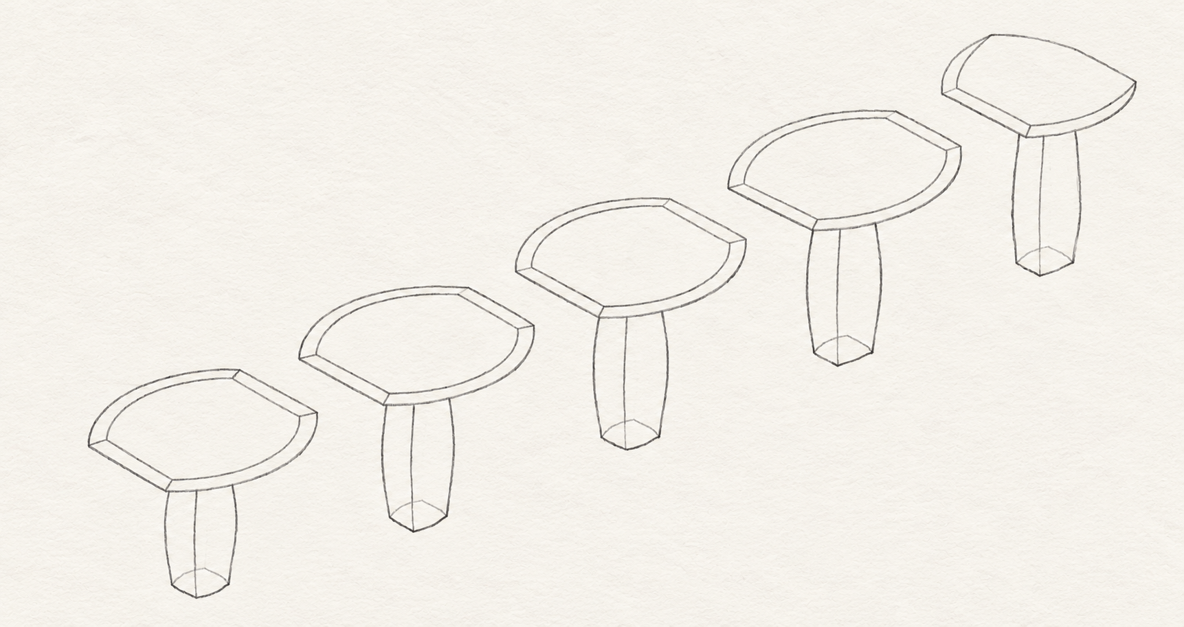 TAPER collection design progression line studies