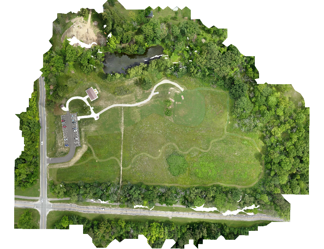 Processed aerial orthomosaic map